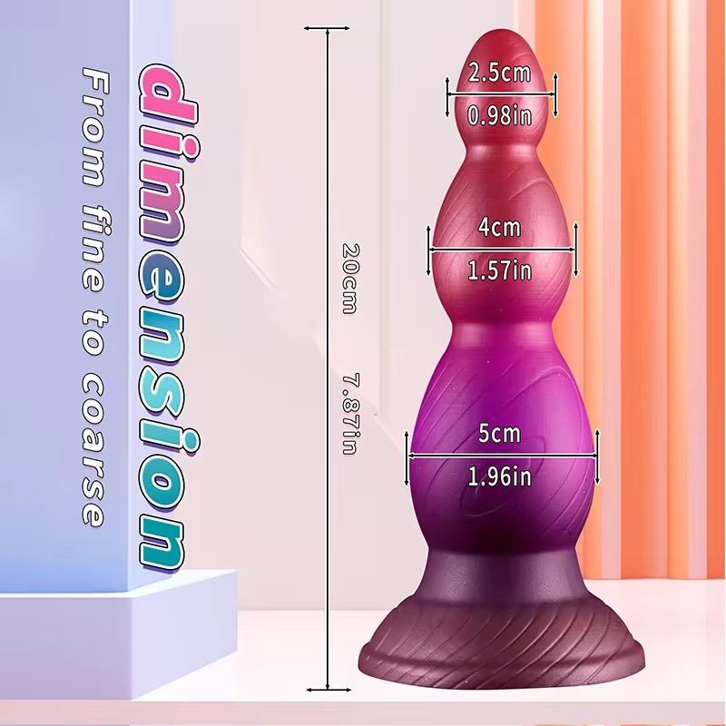 Nút hậu môn silicone mềm đế bám hít tốt 20cm -duoc-ban-tai-Thetoysvn