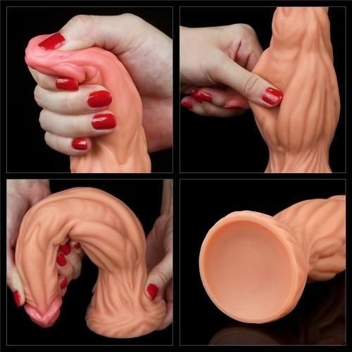 9.5'' Dual layered Platinum Silicone Cock - Flesh-duoc-ban-tai-Thetoysvn