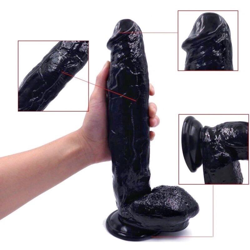 Dương vật giả siêu toa khổng lồ 32cm màu đen-duoc-ban-tai-Thetoysvn
