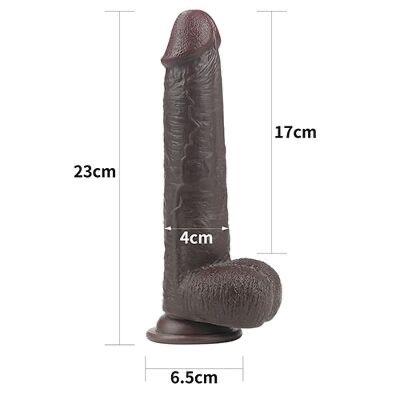 Dương vật giả lovetoy - 9” Sliding Skin Dual Layer Dong - Black-duoc-ban-tai-Thetoysvn