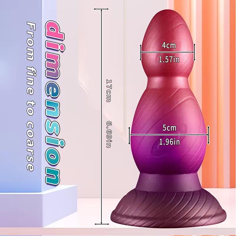 Nút hậu môn silicone mềm đế bám hít tốt 17cm -duoc-ban-tai-Thetoysvn