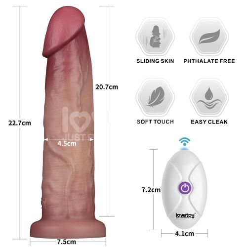 9" Vibrating Sliding Skin Pro II Silicone Dong-duoc-ban-tai-Thetoysvn