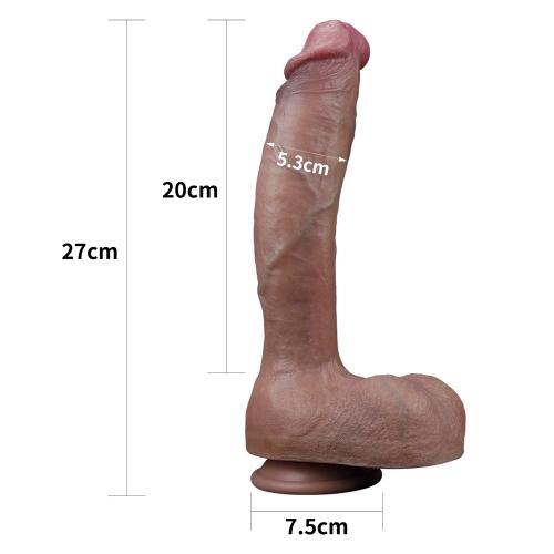 10.5'' Dual layered Platinum Silicone Cock-duoc-ban-tai-Thetoysvn