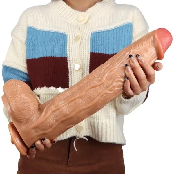 Dương vật giả Size Khủng 42cm x 7,5cm màu nâu da-duoc-ban-tai-Thetoysvn