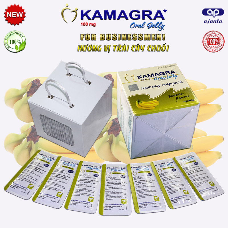 KAMAGRA ORAL JELLY 100MG AJANTA 50 GÓI X 5G - GIÚP TĂNG CƯỜNG SINH LÝ NAM-duoc-ban-tai-Thetoysvn