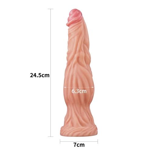 9.5'' Dual layered Platinum Silicone Cock - Flesh-duoc-ban-tai-Thetoysvn
