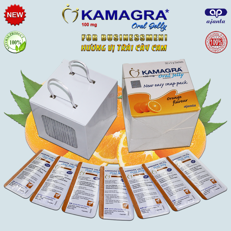 KAMAGRA ORAL JELLY 100MG AJANTA 50 GÓI X 5G - GIÚP TĂNG CƯỜNG SINH LÝ NAM-duoc-ban-tai-Thetoysvn
