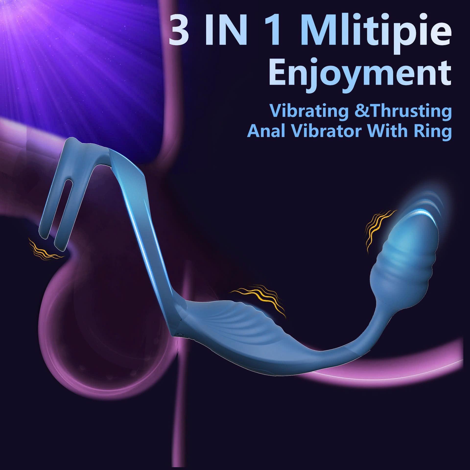 Plug rung massage kết hợp vòng khóa kích thích tuyến tiền liệt 10 chế độ rung-duoc-ban-tai-Thetoysvn