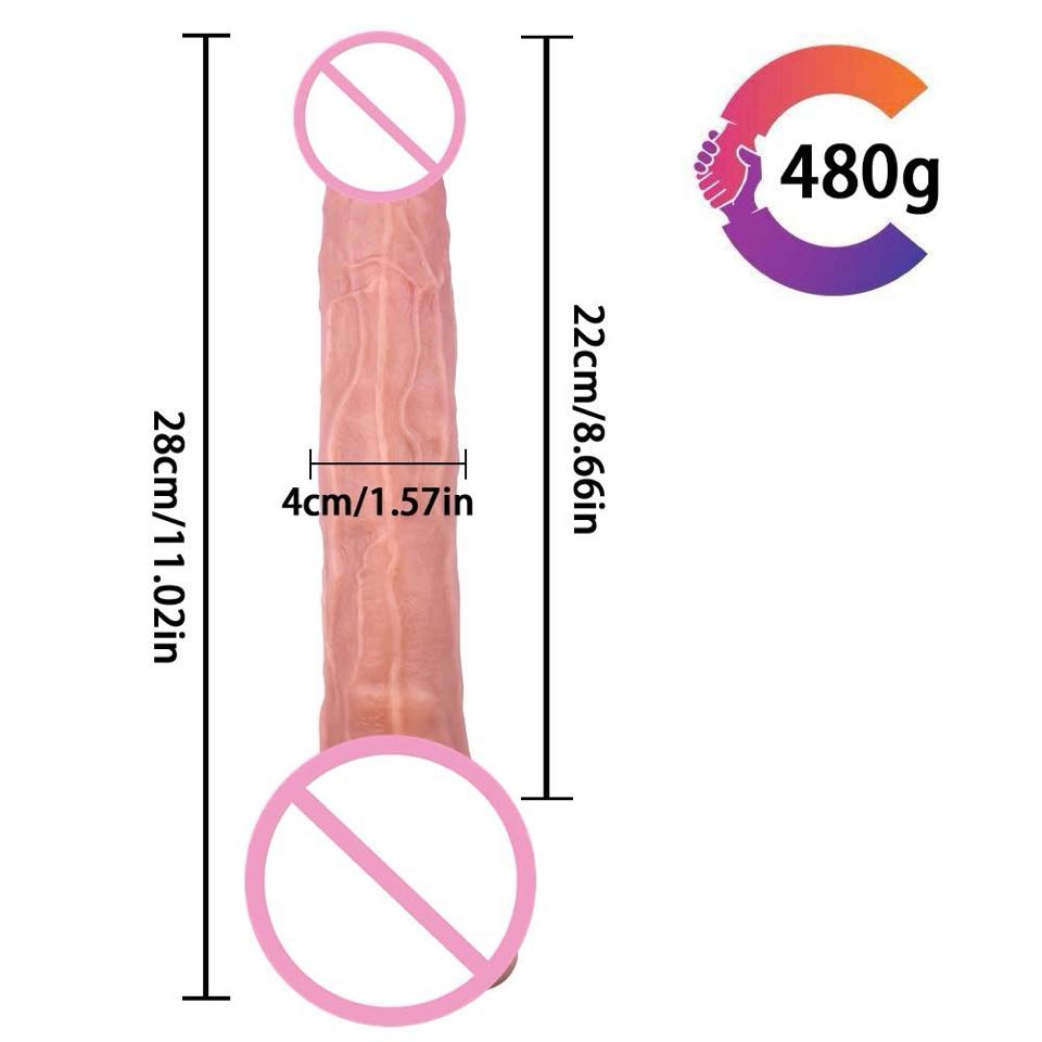 Dương vật giả màu da nâu full 28cm x 4cm mềm mại -duoc-ban-tai-Thetoysvn