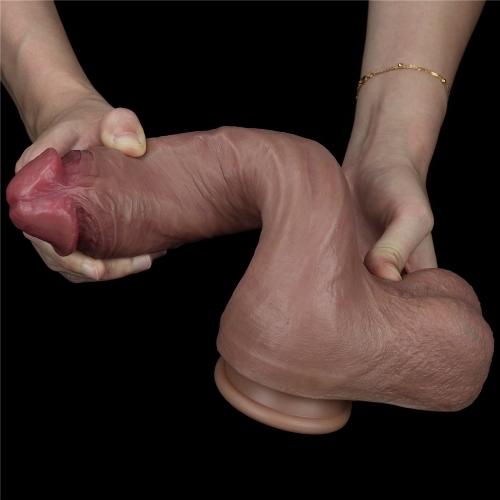 10.5'' Dual layered Platinum Silicone Cock-duoc-ban-tai-Thetoysvn