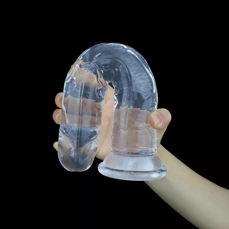 Dương vật giả trong suốt không dái dẻo dai giá tốt-duoc-ban-tai-Thetoysvn