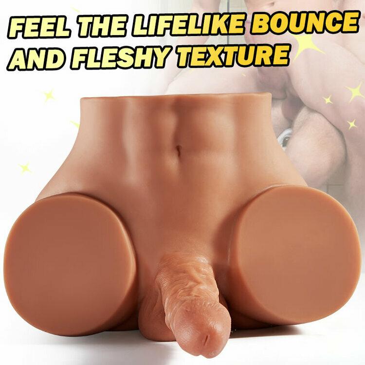 Sex Doll For Gay - Silicon nguyên khối thủ dâm có dương vật 5kg màu nâu da chân thật -duoc-ban-tai-Thetoysvn