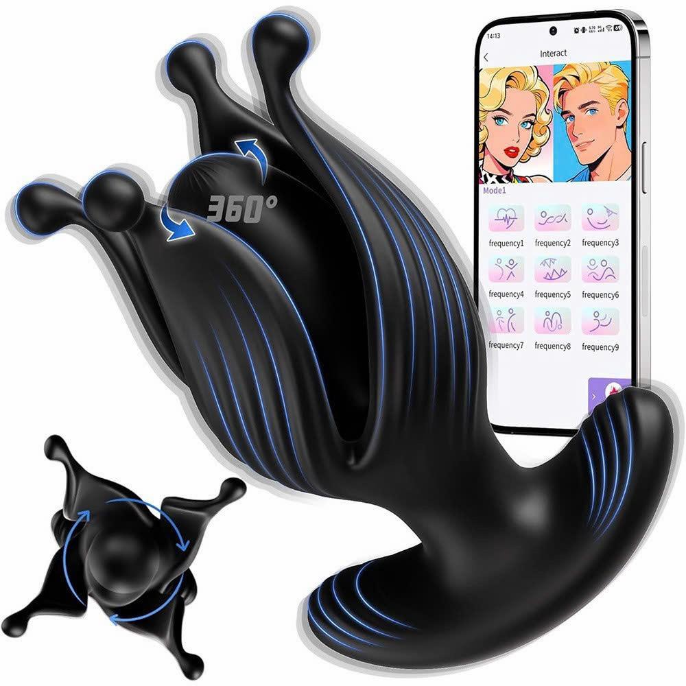 Hellflower Máy massage tuyến tiền liệt, đồ chơi tình dục hậu môn,nút bịt hậu môn, rung ngoáy 360 độ cực sướng-duoc-ban-tai-Thetoysvn
