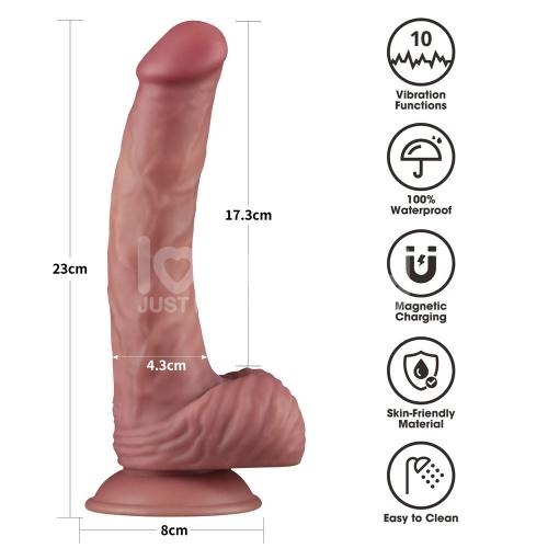9'' Vibrating Dual Density Power Cock-duoc-ban-tai-Thetoysvn