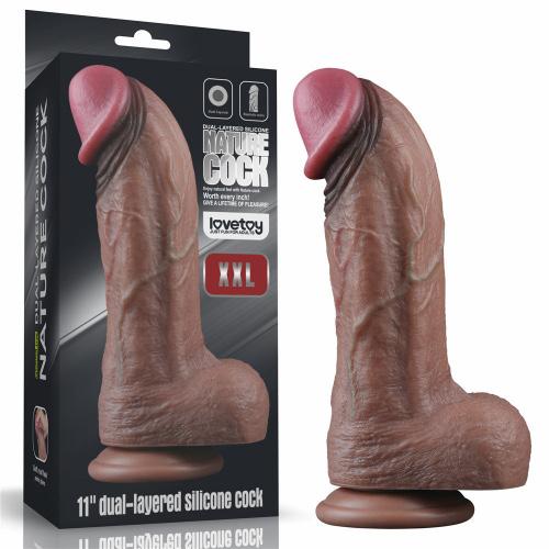 11'' Dual Layered Silicone Cock XXL-duoc-ban-tai-Thetoysvn