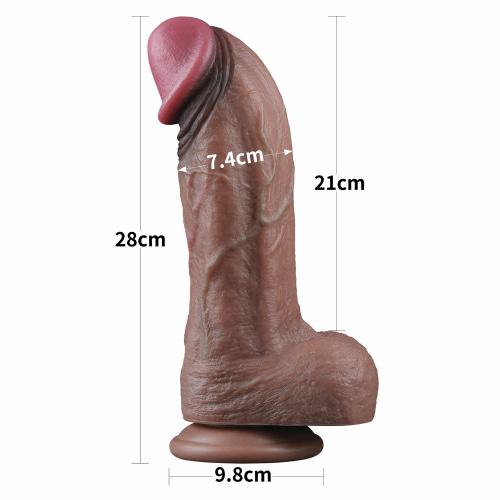 11'' Dual Layered Silicone Cock XXL-duoc-ban-tai-Thetoysvn
