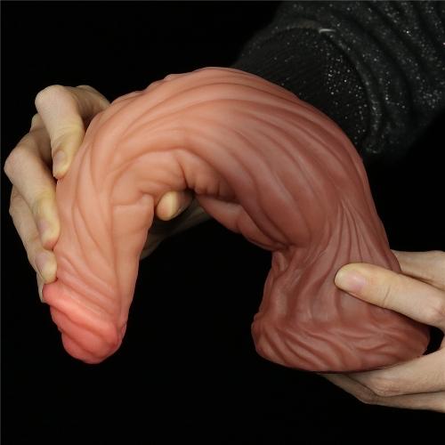 9.5'' Dual layered Platinum Silicone Cock-duoc-ban-tai-Thetoysvn