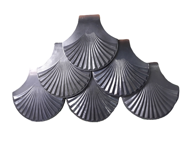 Ngói sứ Lá cọ (Hàng đặt sản xuất), 20 viên/m², dùng trang trí hoặc lợp mái nhà.-duoc-ban-tai-CÔNG TY PHÚC MINH