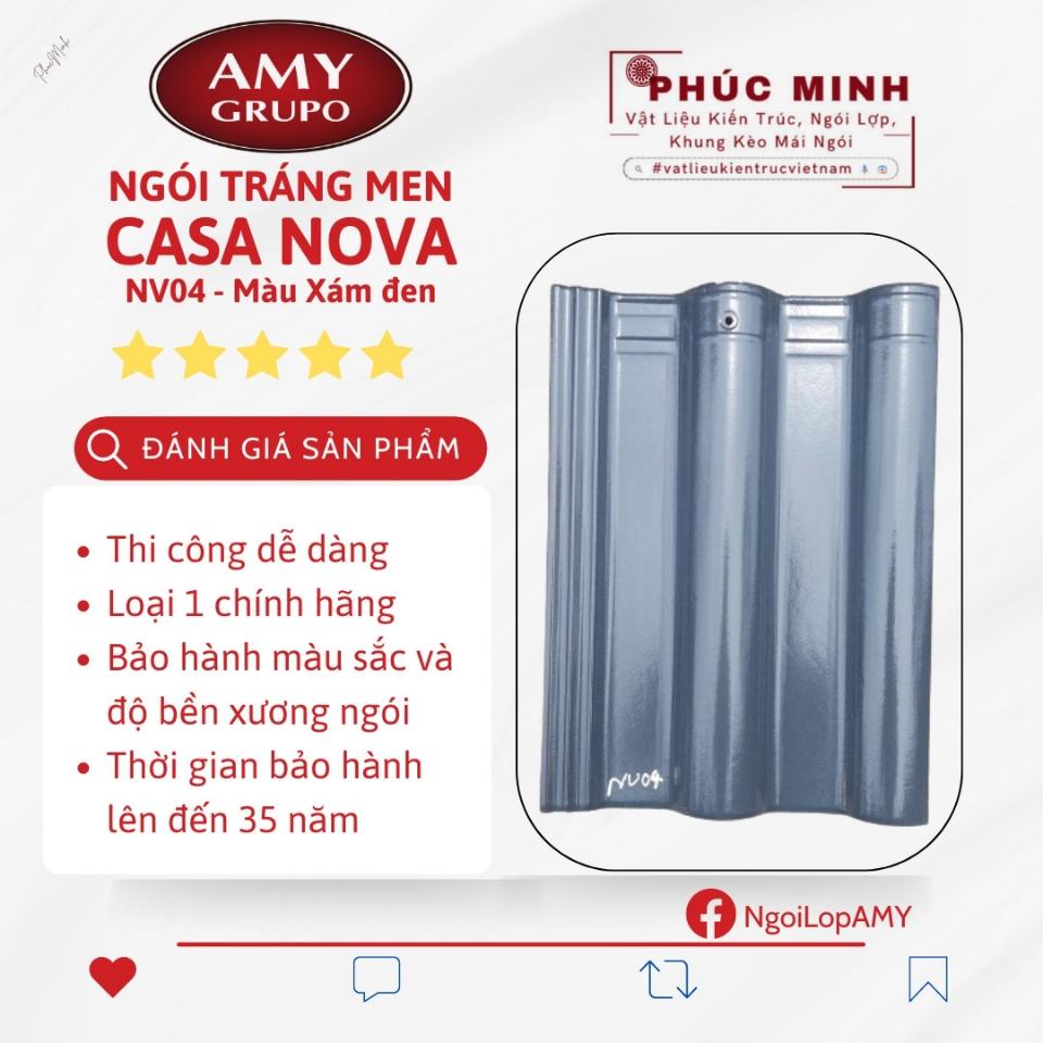 Ngói tráng men Casa Nova - Hãng Á MỸ-duoc-ban-tai-CÔNG TY PHÚC MINH