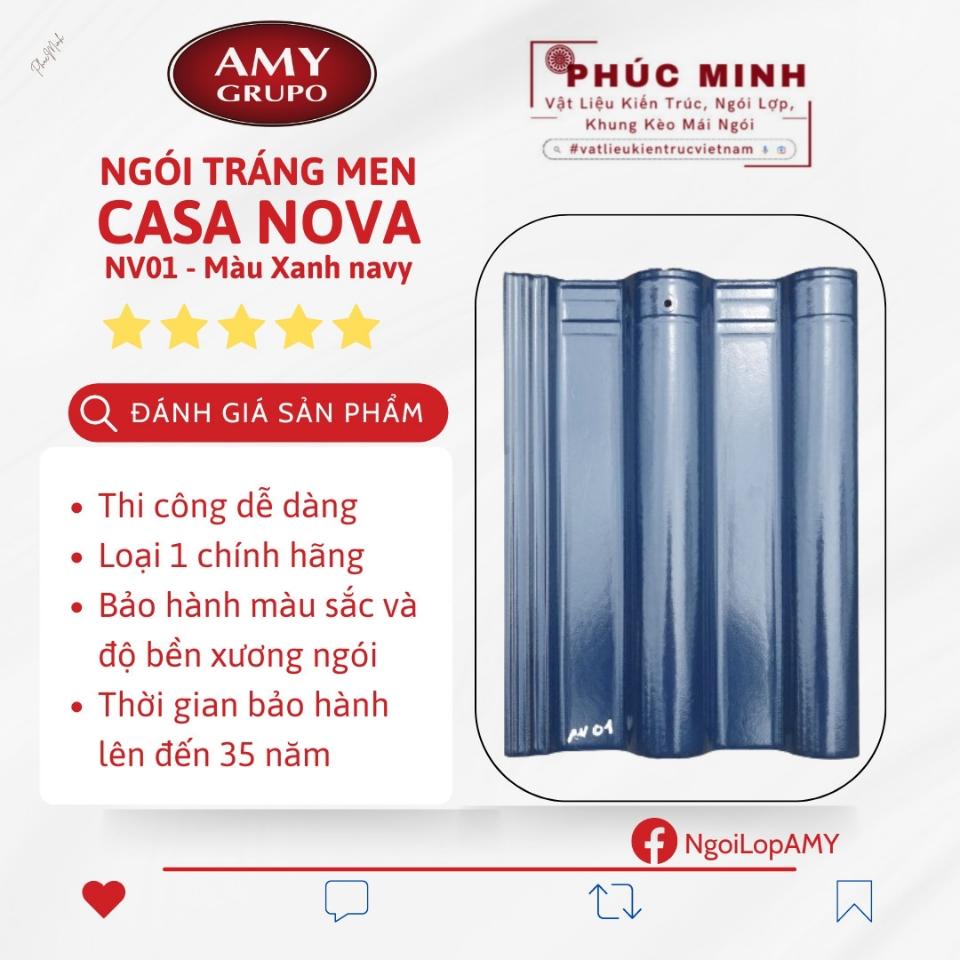 Ngói tráng men Casa Nova - Hãng Á MỸ-duoc-ban-tai-CÔNG TY PHÚC MINH