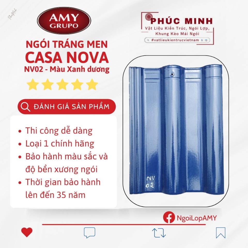 Ngói tráng men Casa Nova - Hãng Á MỸ-duoc-ban-tai-CÔNG TY PHÚC MINH