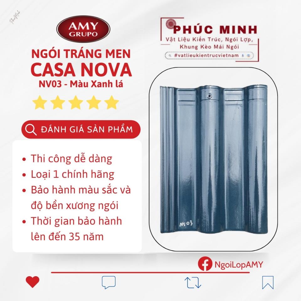 Ngói tráng men Casa Nova - Hãng Á MỸ-duoc-ban-tai-CÔNG TY PHÚC MINH