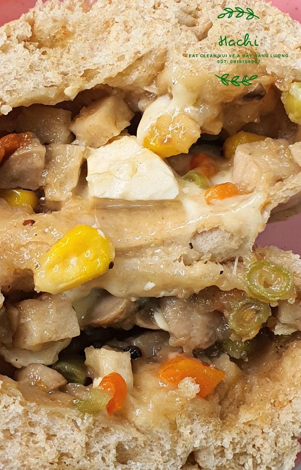 Bánh Bao nguyên cám chay nhân dương châu phomai chảy-duoc-ban-tai-EATCLEAN HACHI DALAT