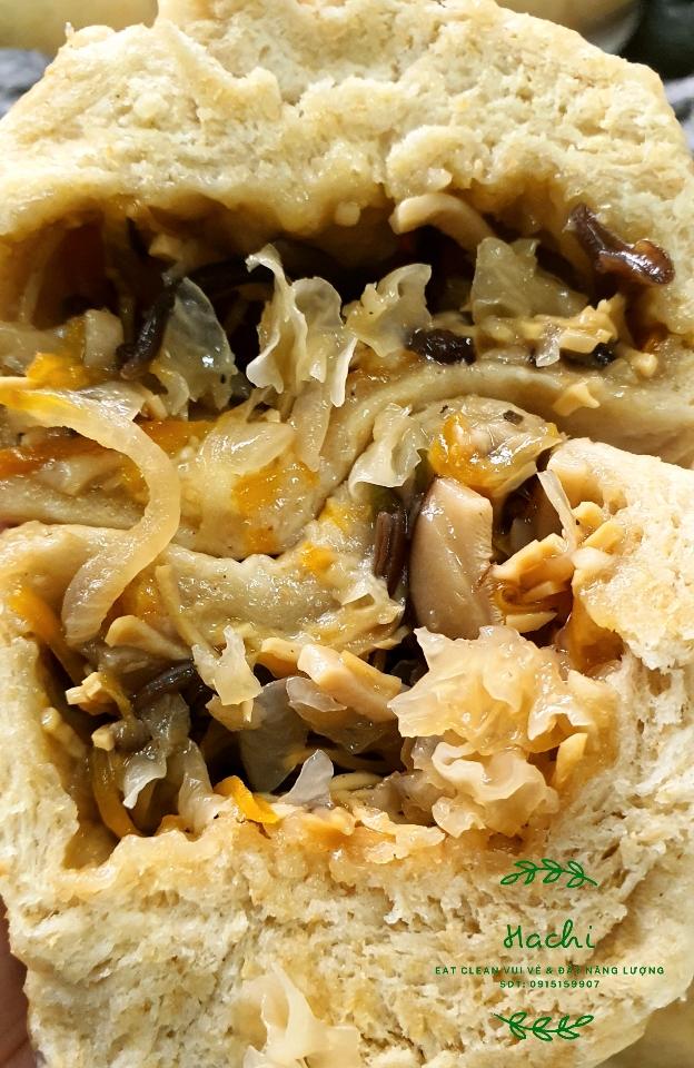 Bánh bao nguyên cám chay nhân 5 loại nấm phomai chảy-duoc-ban-tai-EATCLEAN HACHI DALAT