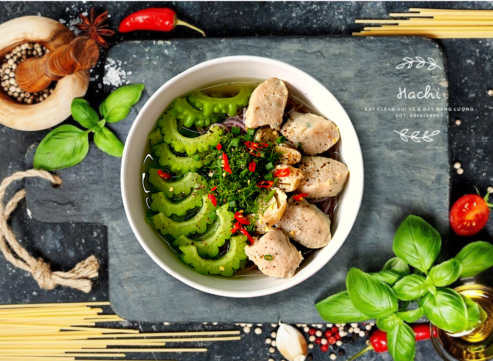 Bún lứt chả cá thác lác khổ qua-duoc-ban-tai-EATCLEAN HACHI DALAT