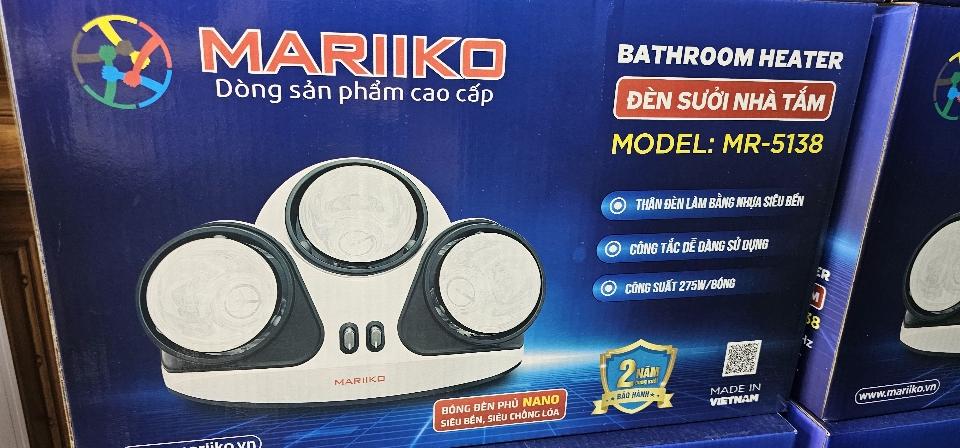 Sưởi tắm Mariiko MR5138-duoc-ban-tai-TRUNG TÂM ĐIỆN MÁY THYPLAZA