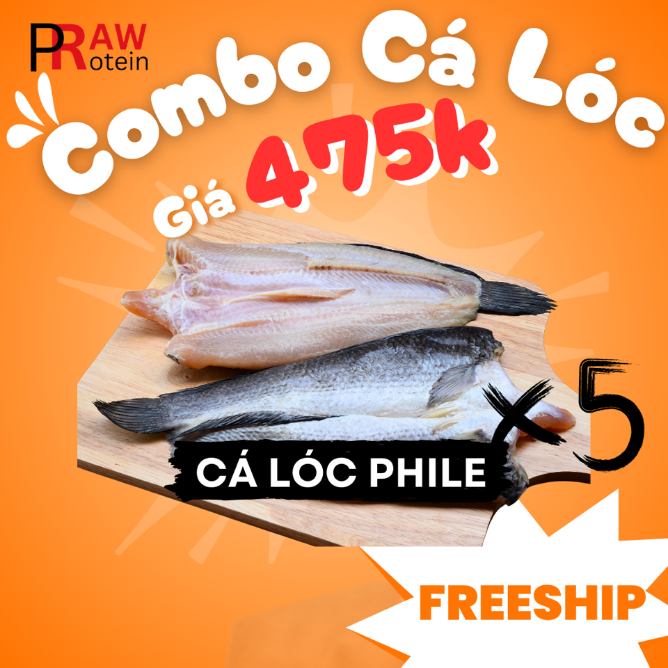 COMBO 5Kg Cá Lóc Phile-duoc-ban-tai-RawPro - Cửa hàng Protein tươi sống