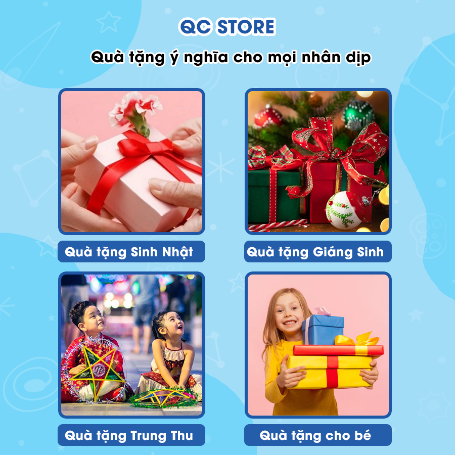 Mô hình Lắp Ráp Noel chủ đề giáng sinh dễ thương Christmas Ông Già Noel Cây Thông Người Tuyết QC Store-duoc-ban-tai-QC Store