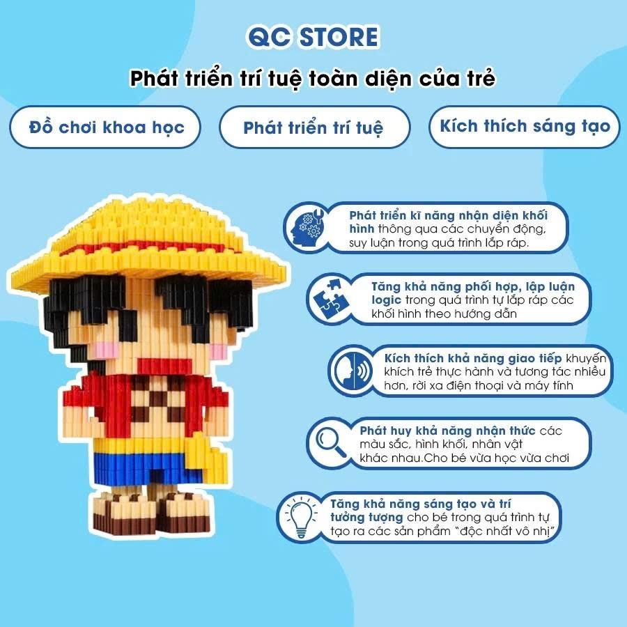 Mô hình onepiece mini luffy zoro naruto lắp ráp xếp hình anime nhỏ giá rẻ QC Store-duoc-ban-tai-QC Store