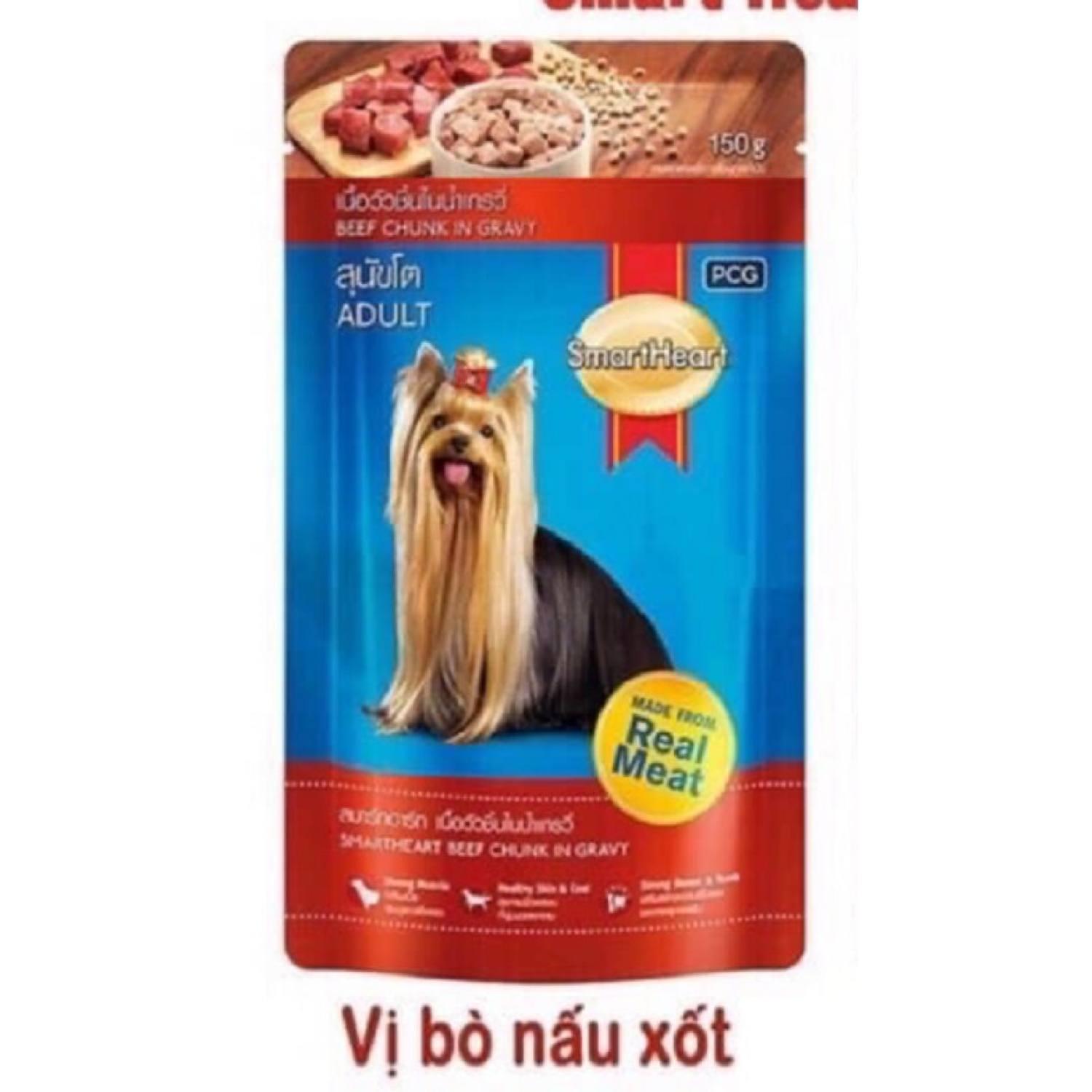 SmartHeart - Pate cho Chó vị Bò Viên Nấu Xốt Gói 130g-duoc-ban-tai-AAN PETFOOD WAREHOUSE - Chi nhánh Phạm Văn Chiêu