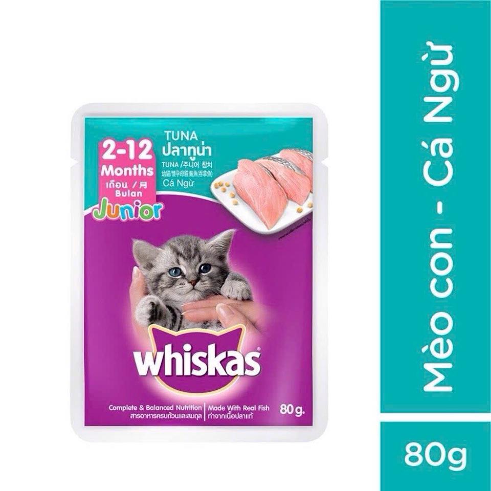 Whiskas - Pate cho Mèo Con vị Cá Ngừ 80g-duoc-ban-tai-AAN PETFOOD WAREHOUSE - Chi nhánh Phạm Văn Chiêu