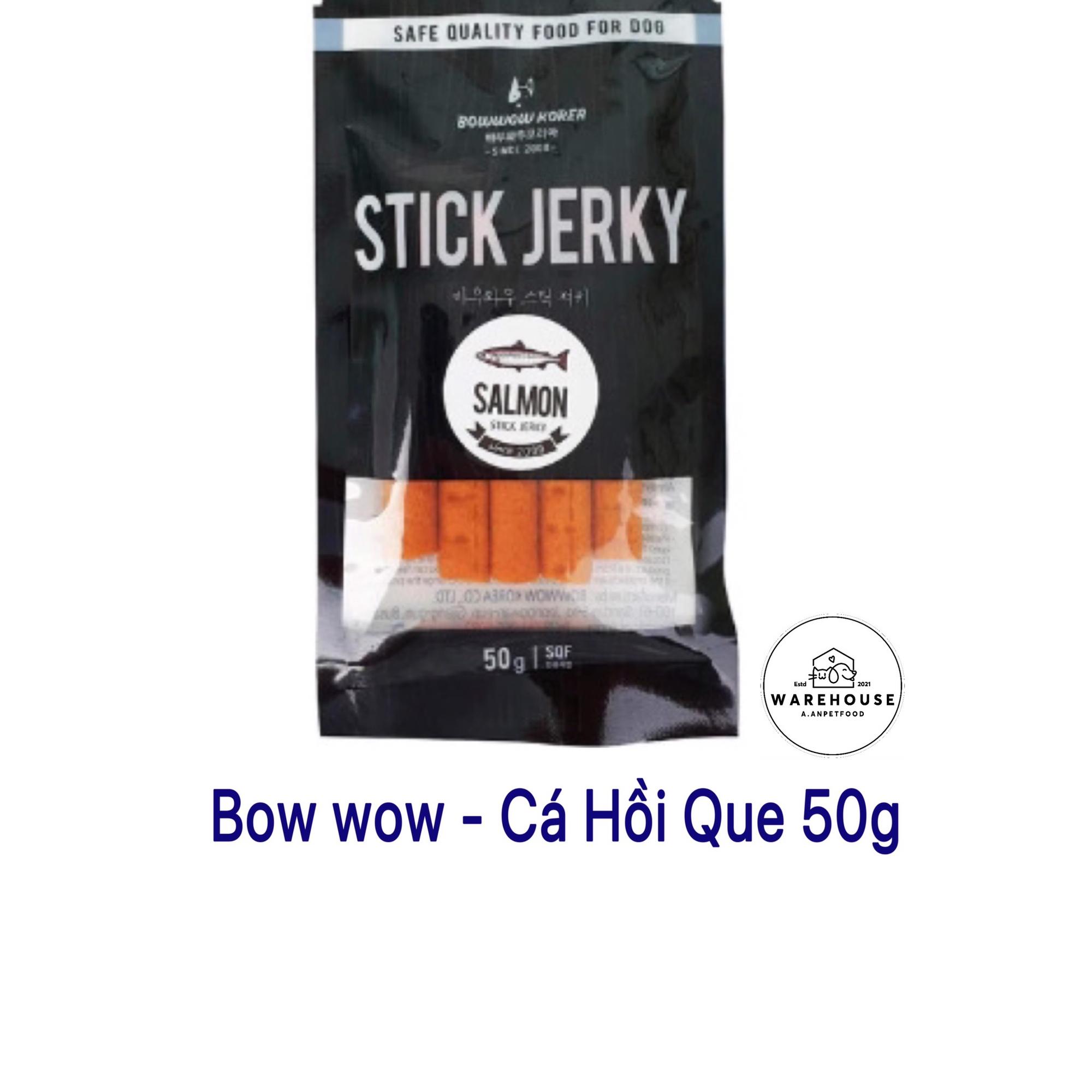 Bow wow - Cá Hồi Que cho Chó & Mèo 50g-duoc-ban-tai-AAN PETFOOD WAREHOUSE - Chi nhánh Phạm Văn Chiêu