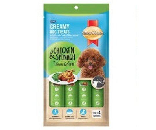SmartHeart - Súp thưởng cho Chó vị Gà & Cải Bó Xôi (15gx4)-duoc-ban-tai-AAN PETFOOD WAREHOUSE - Chi nhánh Phạm Văn Chiêu