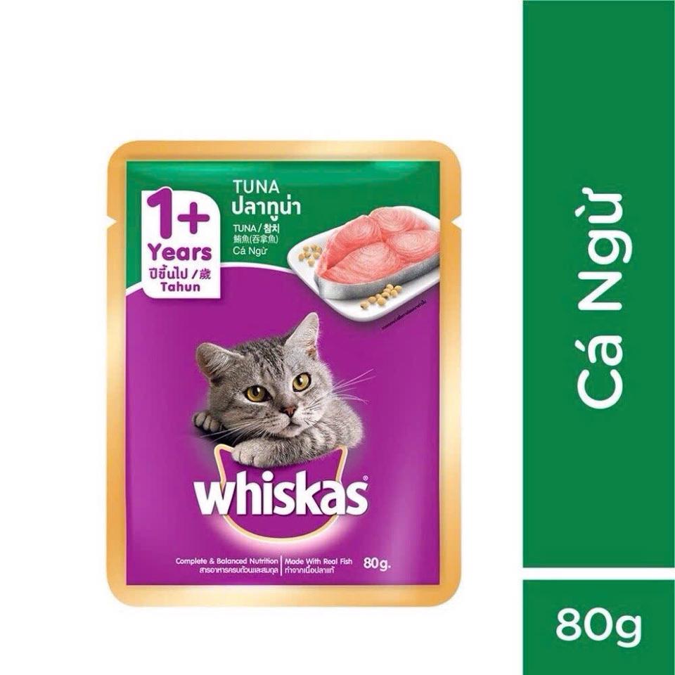 Whiskas - Pate cho Mèo Trưởng thành vị Cá Ngừ 80g-duoc-ban-tai-AAN PETFOOD WAREHOUSE - Chi nhánh Phạm Văn Chiêu