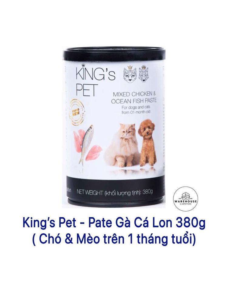 King's Pet - Pate vị Gà & Cá 380g cho Chó,Mèo từ 1 tháng tuổi -duoc-ban-tai-AAN PETFOOD WAREHOUSE - Chi nhánh Phạm Văn Chiêu