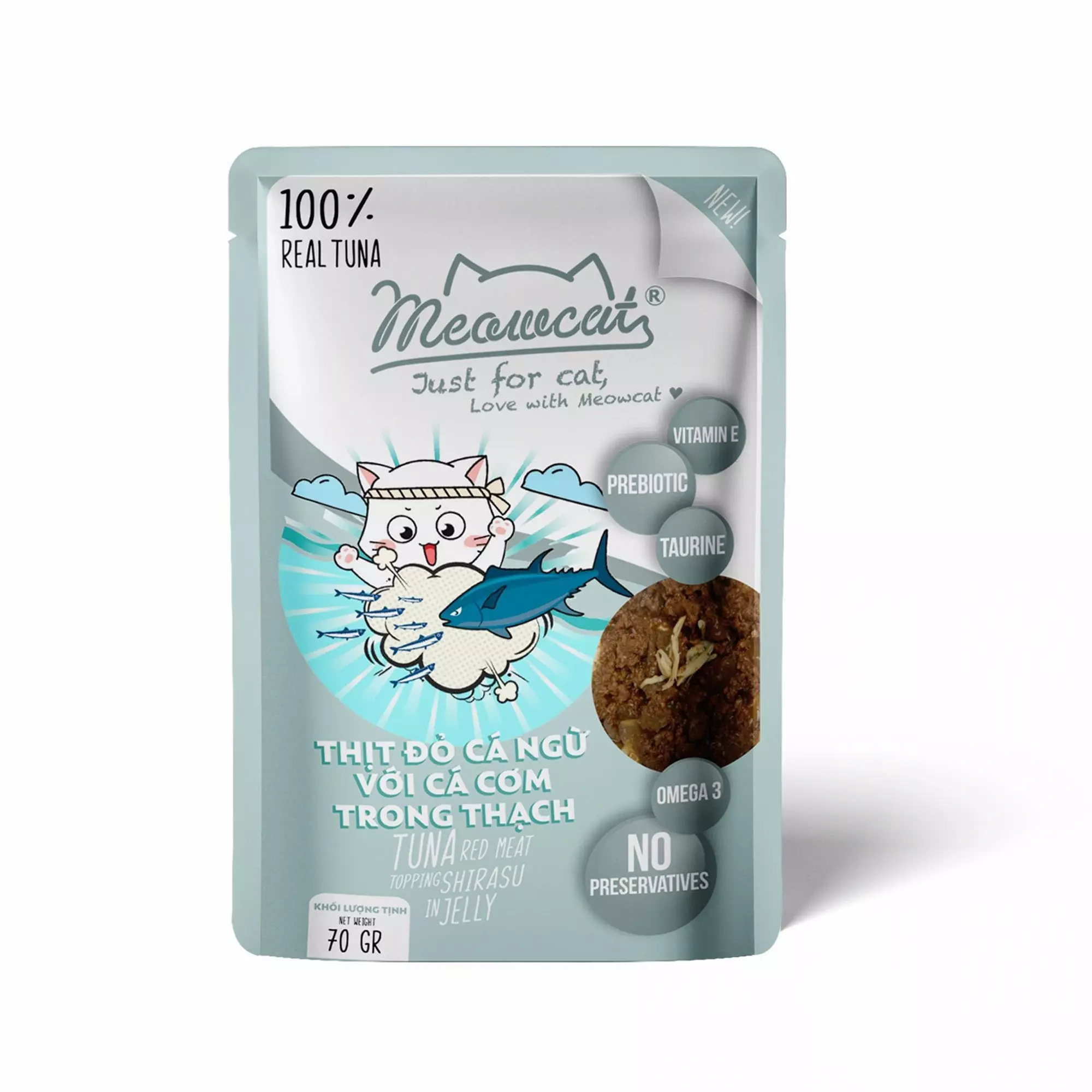 Meowcat - Pate cho Mèo vị Thịt Đỏ Cá Ngừ & Cá Cơm 70g-duoc-ban-tai-AAN PETFOOD WAREHOUSE - Chi nhánh Phạm Văn Chiêu