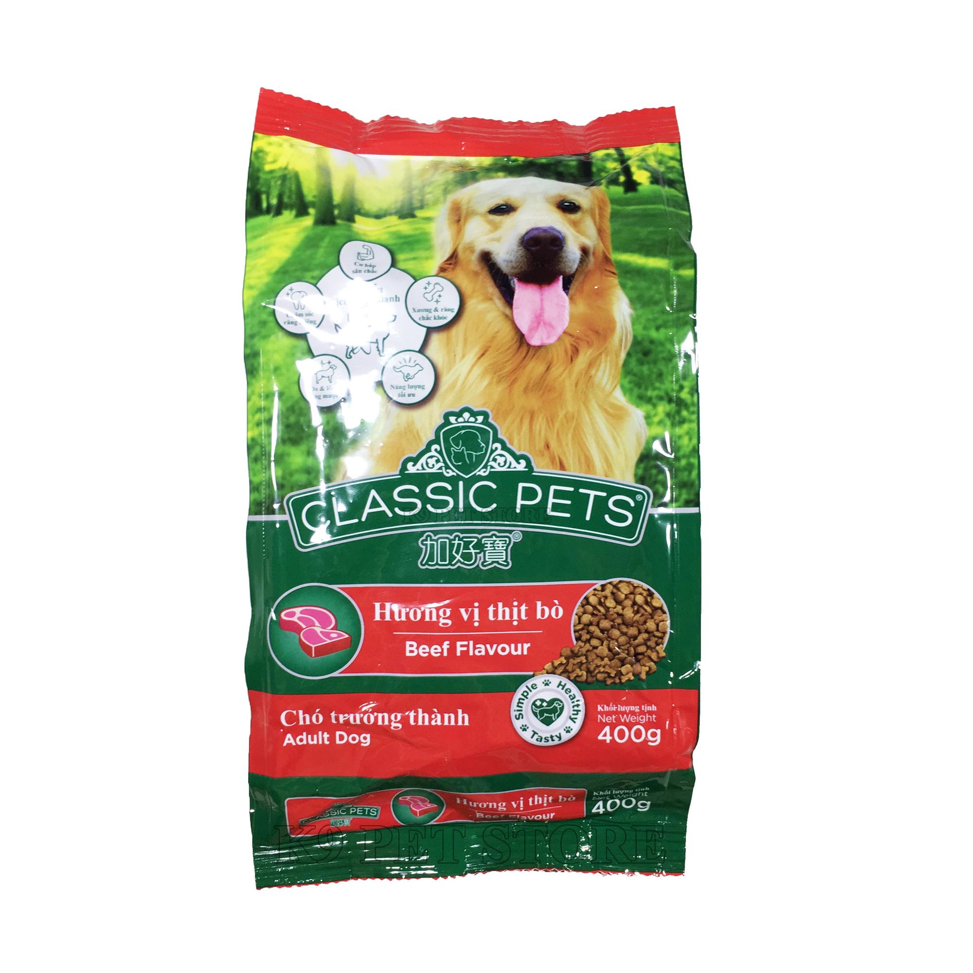 Classic Pet - Thức ăn Chó trưởng thành vị Thịt Bò (400gx4)-duoc-ban-tai-AAN PETFOOD WAREHOUSE - Chi nhánh Phạm Văn Chiêu
