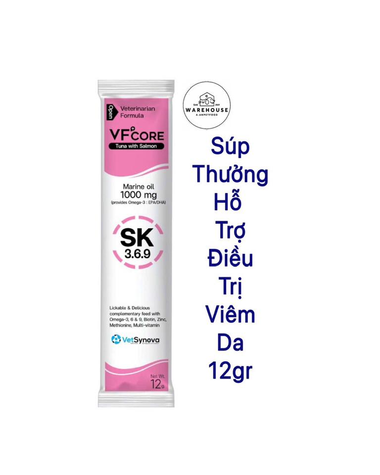 VF+ Core SK - Súp Thưởng Hỗ trợ Điều Trị Viêm Da 12gr-duoc-ban-tai-AAN PETFOOD WAREHOUSE - Chi nhánh Phạm Văn Chiêu