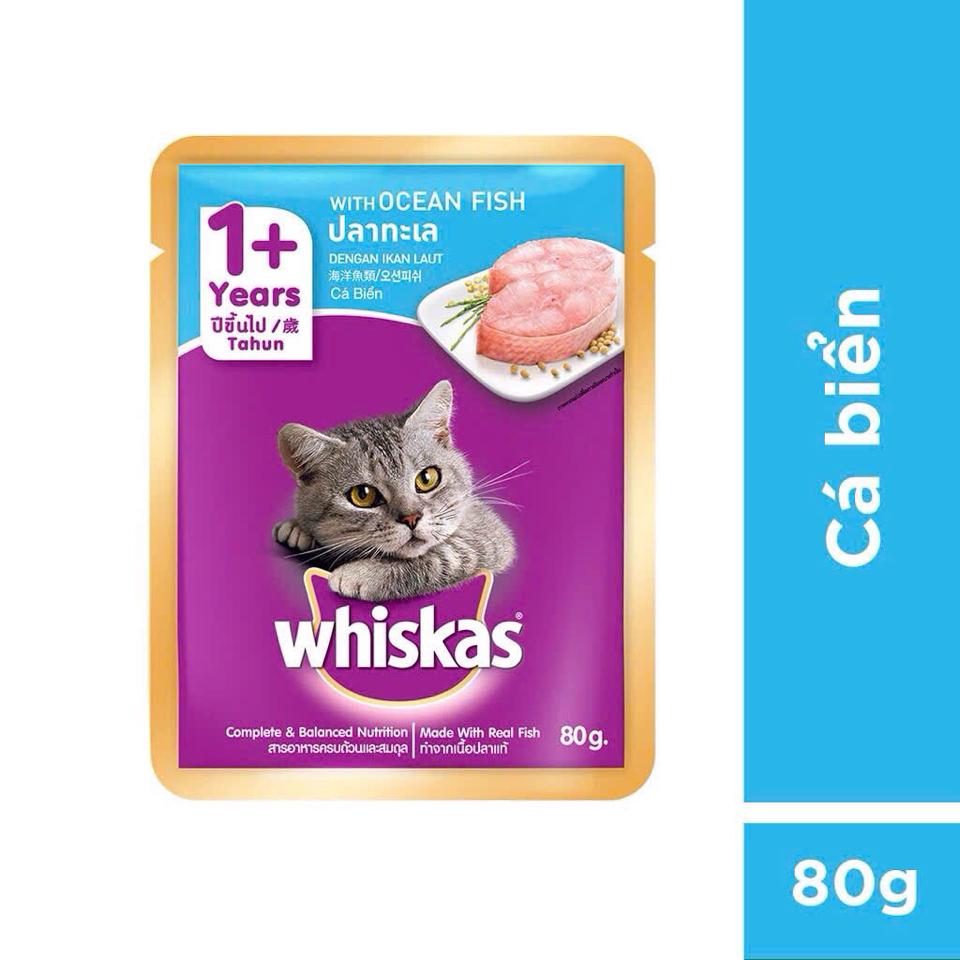 Whiskas - Pate cho Mèo Trưởng thành vị Cá Biển 80g-duoc-ban-tai-AAN PETFOOD WAREHOUSE - Chi nhánh Phạm Văn Chiêu