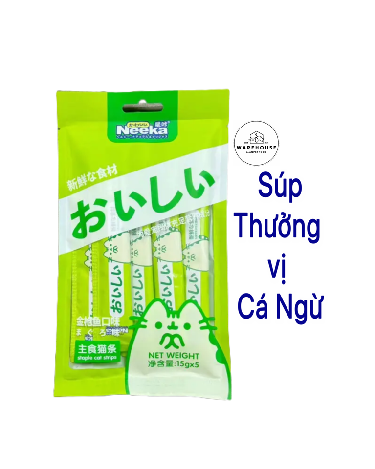 Neeka - Súp thưởng cho Mèo vị Cá Ngừ (15gx5)-duoc-ban-tai-AAN PETFOOD WAREHOUSE - Chi nhánh Phạm Văn Chiêu