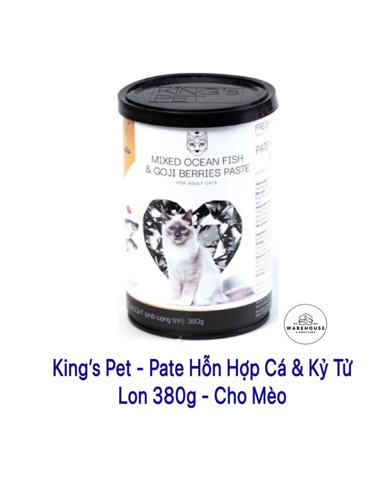 King's Pet - Pate vị Hỗn Hợp Cá & Kỷ Tử 380g cho Mèo-duoc-ban-tai-AAN PETFOOD WAREHOUSE - Chi nhánh Phạm Văn Chiêu