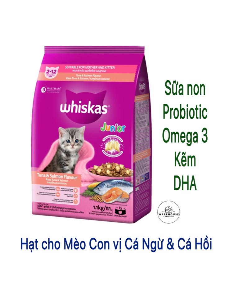 Whiskas - Hạt cho Mèo Con vị Cá Ngừ & Cá Hồi 1.1kg-duoc-ban-tai-AAN PETFOOD WAREHOUSE - Chi nhánh Phạm Văn Chiêu