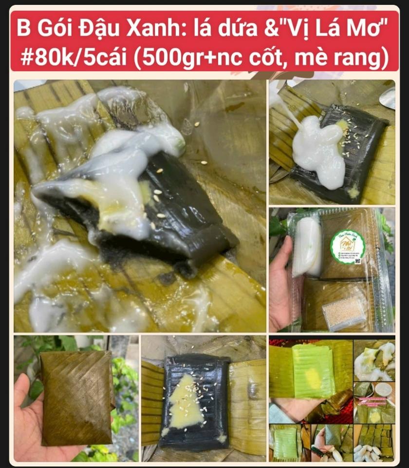 Bánh gói đậu xanh lá dứa nước cốt dừa-5 cái-duoc-ban-tai-Nhà Tôi (Thiên Thần shop)