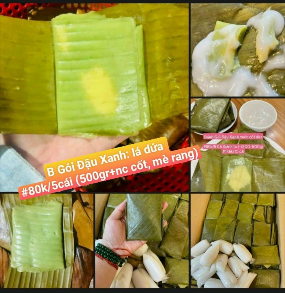 Bánh gói đậu xanh lá dứa nước cốt dừa-5 cái-duoc-ban-tai-Nhà Tôi (Thiên Thần shop)