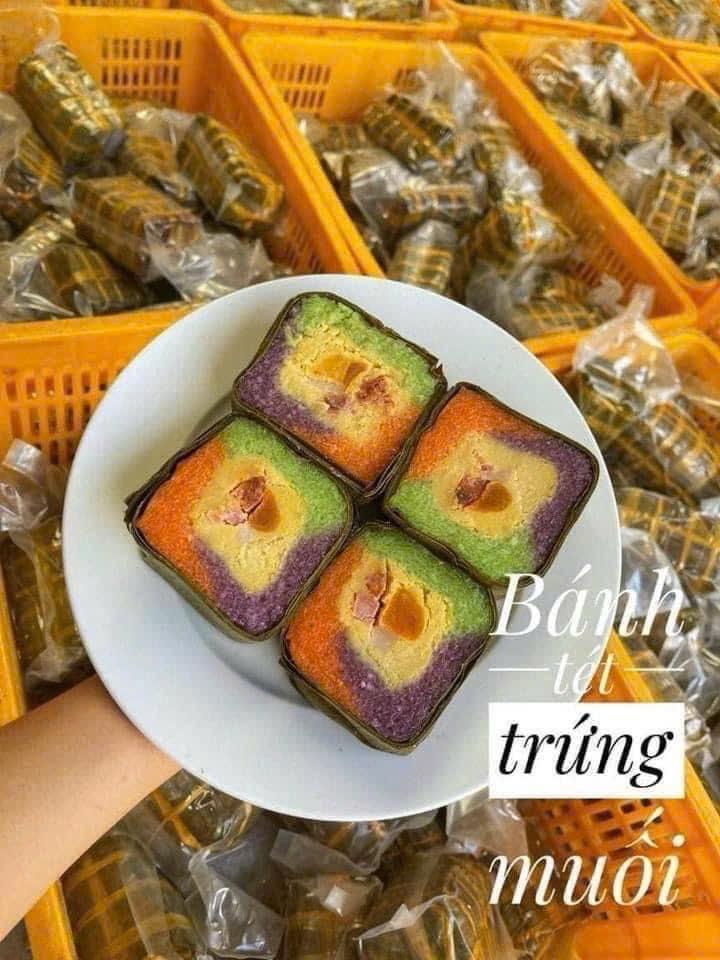 Bánh tét 3 màu trà vinh_ đòn 1kg-duoc-ban-tai-Nhà Tôi (Thiên Thần shop)