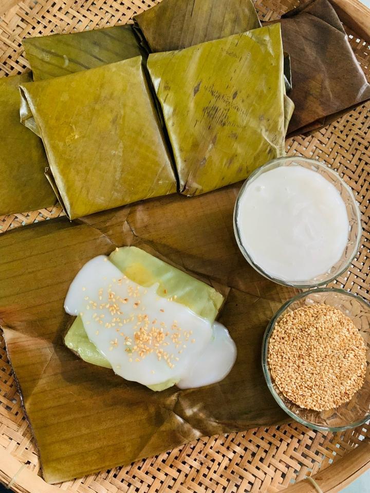 Bánh gói đậu xanh lá dứa nước cốt dừa-5 cái-duoc-ban-tai-Nhà Tôi (Thiên Thần shop)
